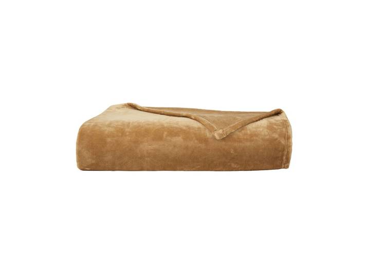 Couvre lit en polaire marron 180 x 240 cm