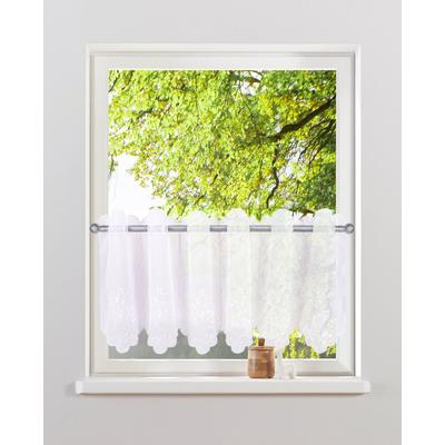 Scheibengardine OTTO HOME "Maarle" Gr. 5, weiß, B:120cm H:60cm, Polyester, Polyester, Gardinen