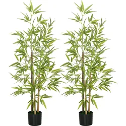 KÜNSTLICHE Pflanzen 2er Set, Kunst Bambus, 120 cm