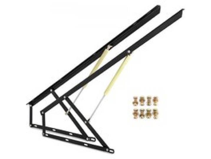 VEVOR Mécanisme de Levage Hydraulique, 2PCS Levage Pliante Pratique Noir, en Acier Cadre De Levage de lit, 120cm Kit de Levage Stockage Lit Poteau Pneumatique Sûr pour Lit Récipient Canapé-lit Meubles