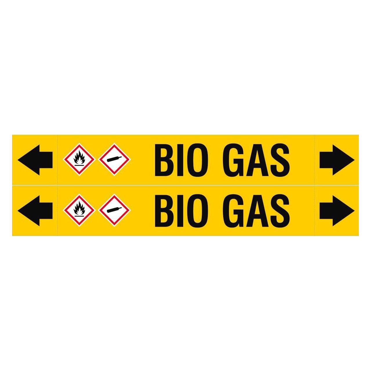 Brady ASME - Rohrmarkierer - Bio Gas (ASMEPM-50X345MM-BIO GAS)