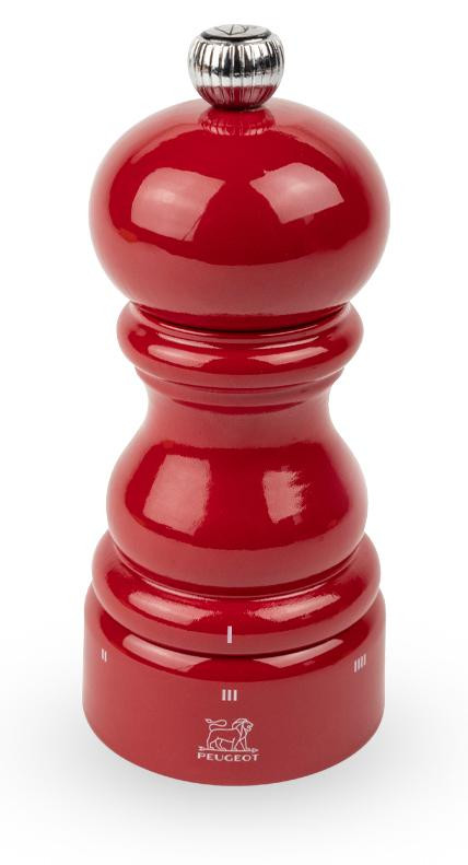 Peugeot Paris pepermolen, rood gelakt hout, 12 cm, uSelect-systeem
