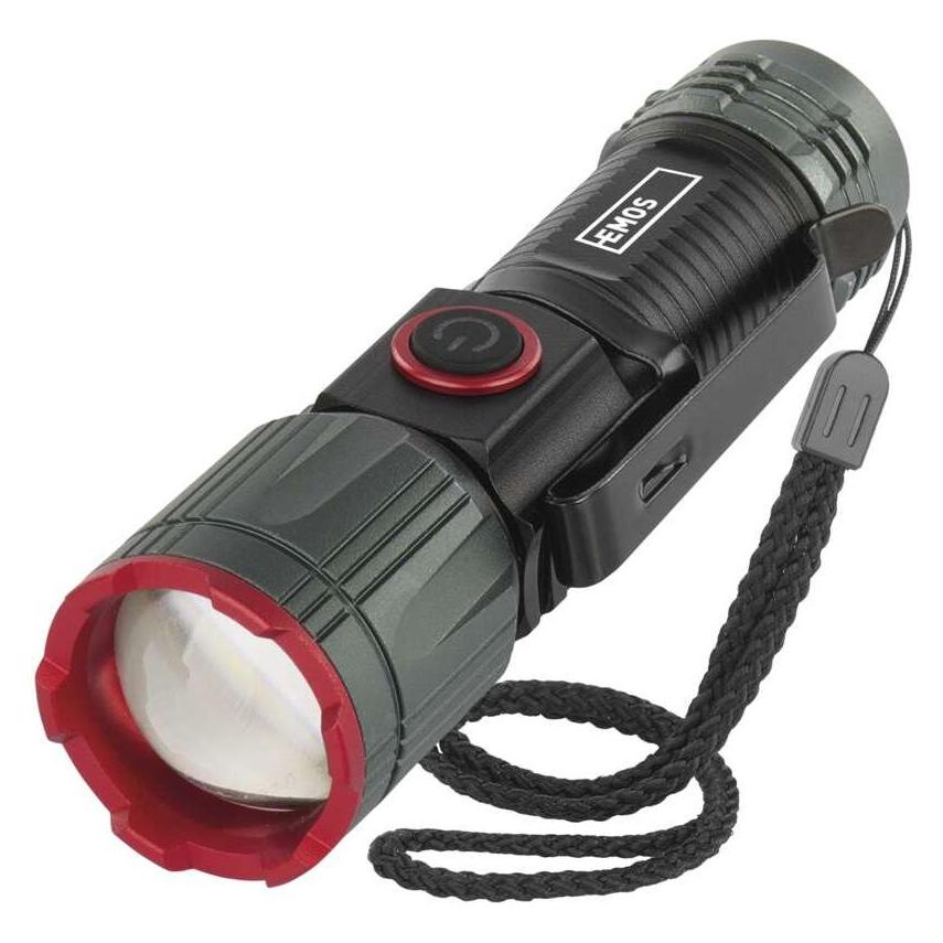 Emos LED RECHAR. METAL FLASHLIGHT SMALL 350 lm, 700mAh (9 cm, 300 lm) (54590714)
