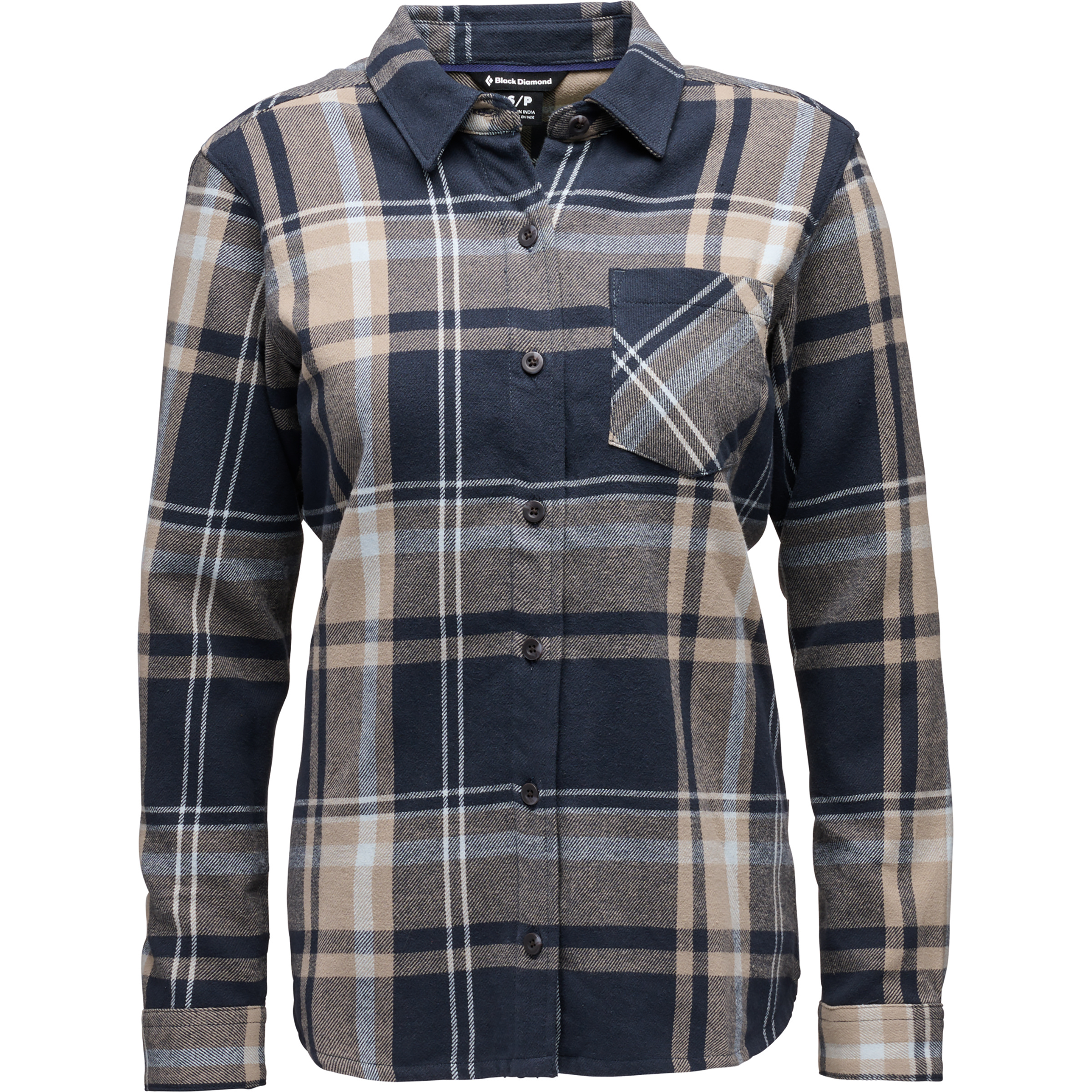 Black Diamond Project Flannel Damen Blusen blau Größe M Bouldern | Lifestyle Widerstandsfähig