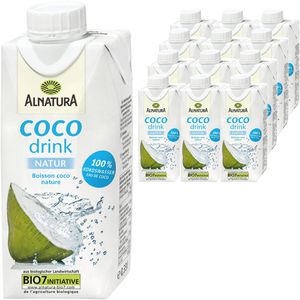 Alnatura Kokoswasser Coco Drink Natur, ohne Zuckerzusatz, BIO, 100% Kokosnusswasser, im Tetrapack, 12x 330 ml