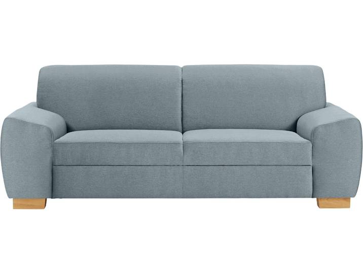 2,5-Sitzer DOMO COLLECTION Incanto kubische Formensprache, Breite 220cm, bequem, flache Armlehnen , blau (eisblau), B:220cm H:81cm T:89cm, Sofas, 2 5-Sitzer