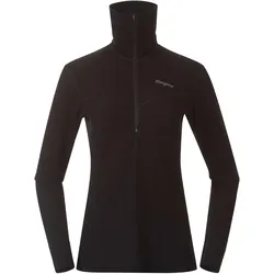 Bergans, Damen, Funktionsshirt, Inner:Dual Merino Half Zip (S), Schwarz