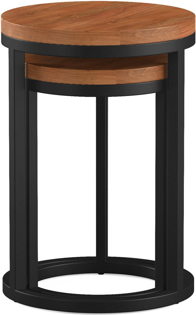 Union Rustic Zetzaf Nesting Side Tables 58cm H X 40cm W X 40cm D