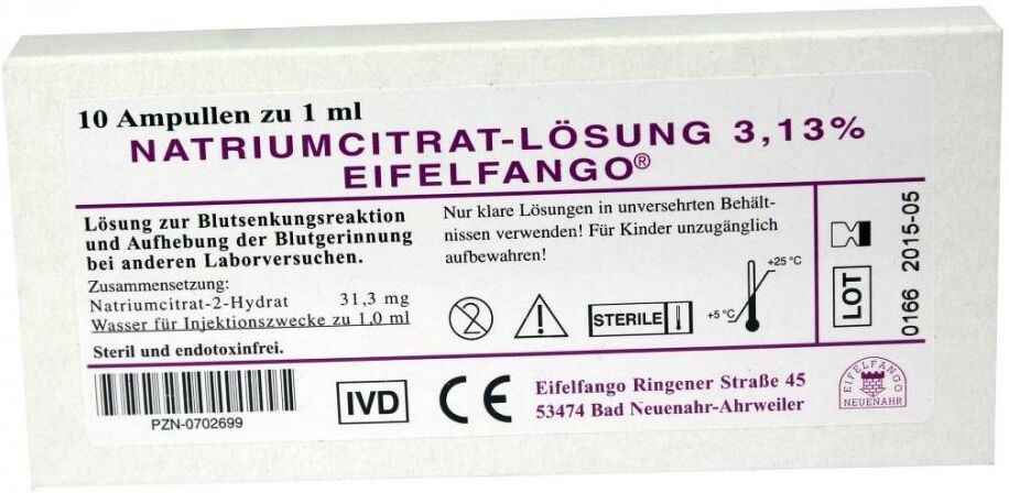 Natrium Citricum 3,13% Ampullen