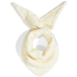 Dreieck-Strickschal aus 100% Wolle Peter Hahn weiss
