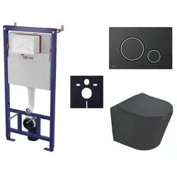 SAT Wand-WC Set für Vorwandmontage + SAT Infinitio WC SIKOSSINB78K