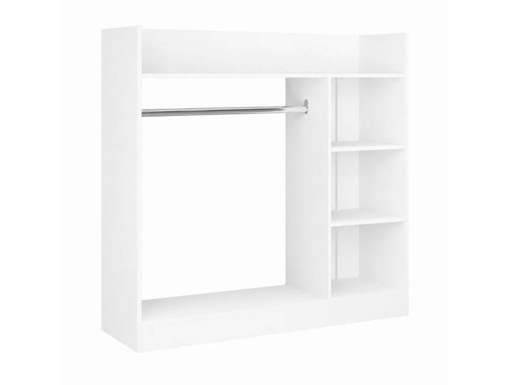 Livetastic Offener Kleiderschrank, Weiss, Metall, Holzwerkstoff, 2 Fächer, 124x120x35 cm, ohne Türen, Waschküche, Mehrzweckschrank