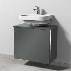 Sanipa Waschtischunterschrank „3way“ 600 × 526 × 350 mm in Anthrazit (glanz)