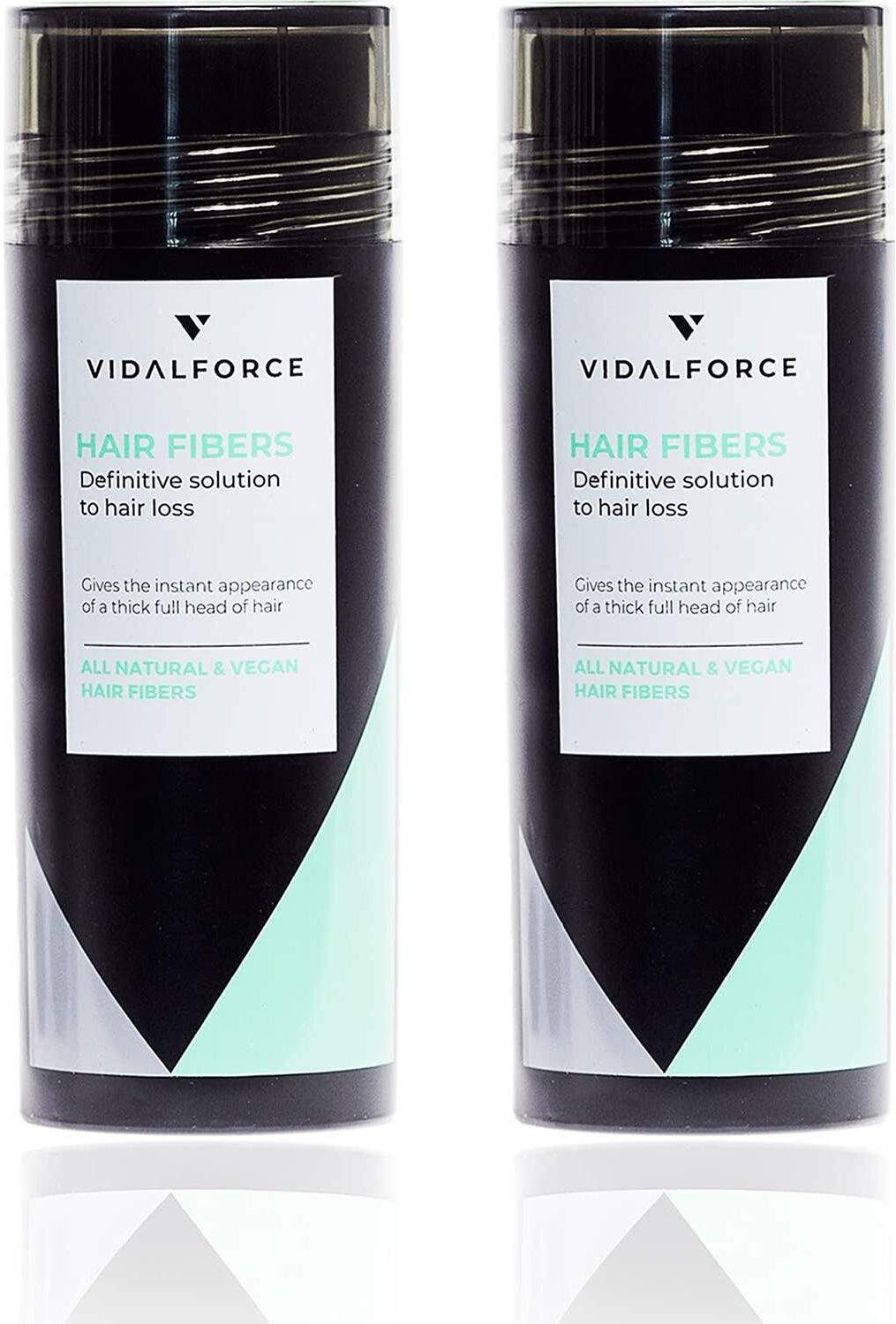 VIDALFORCE Pack Hair Fibers Keratin Microfibers Hair Loss Auburn 2x30 g