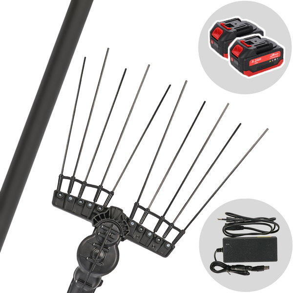 Aima Twigo Basic Cordless - Abbacchiatore elettrico a batteria - Asta fissa in alluminio - 2 x 21V 5.2Ah