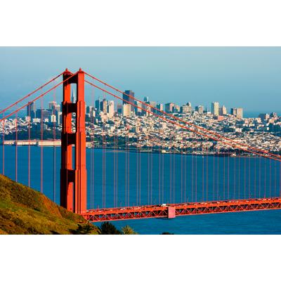 Fototapete PAPERMOON "Golden Gate Bridge", bunt, B:2,5m L:1,86m, Vlies, Tapeten