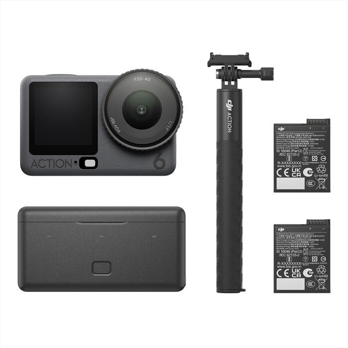 DJI Action Cam Osmo Action 6 Adventure Combo-nero