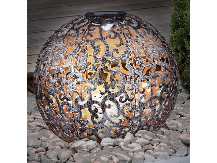 Lampe solaire 33744 Ø 29cm Argenté/Marron