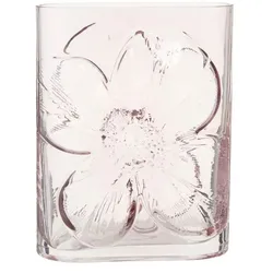 HOME STORY Vase Blume   , rosa/pink , Glas , Maße (cm): B: 16 H: 20,5 T: 9.0