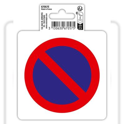 Exacompta 67057E Hinweisschild selbstklebend, PVC, Parkverbot 10 cm - Rot