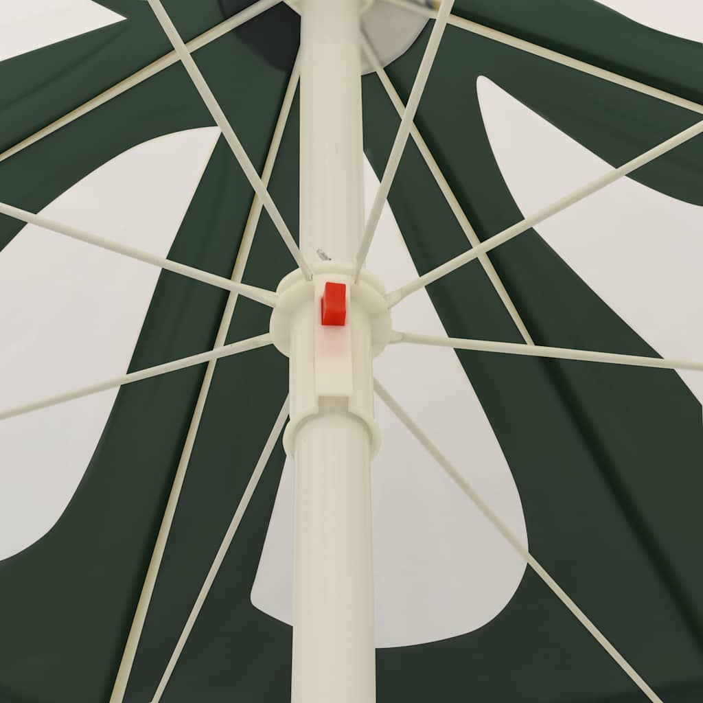 vidaXL Sombrilla de playa verde 240 cm Verde