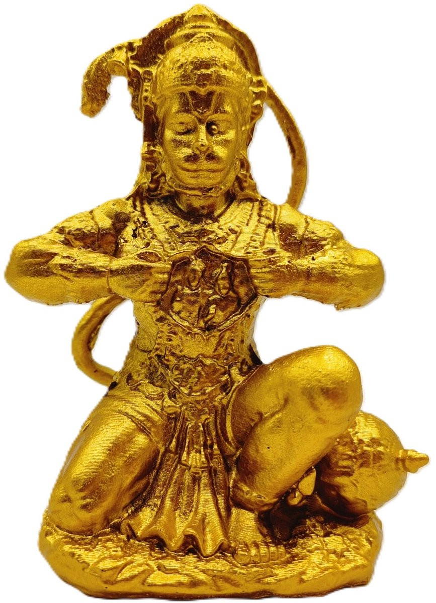 Gouden Hanuman beeld - Apengod Vanara - 10 cm