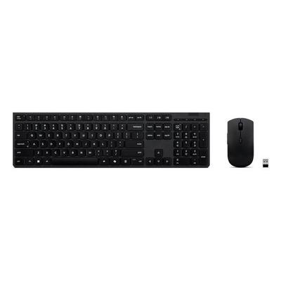 Lenovo Kabellos Tastatur, Maus-Set Deutsch, QWERTZ Schwarz