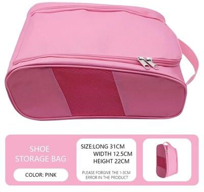 Uplift Picks FairwayCarry Golf Shoe Bag With Breathable Ventilation pink