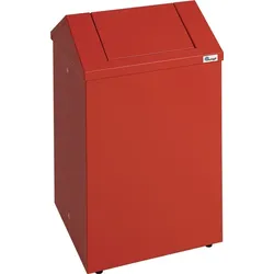 Putzwollkasten H570xB330xT310mm Geh.feuerrot/Klappe feuerrot Stahlbl.STUMPF