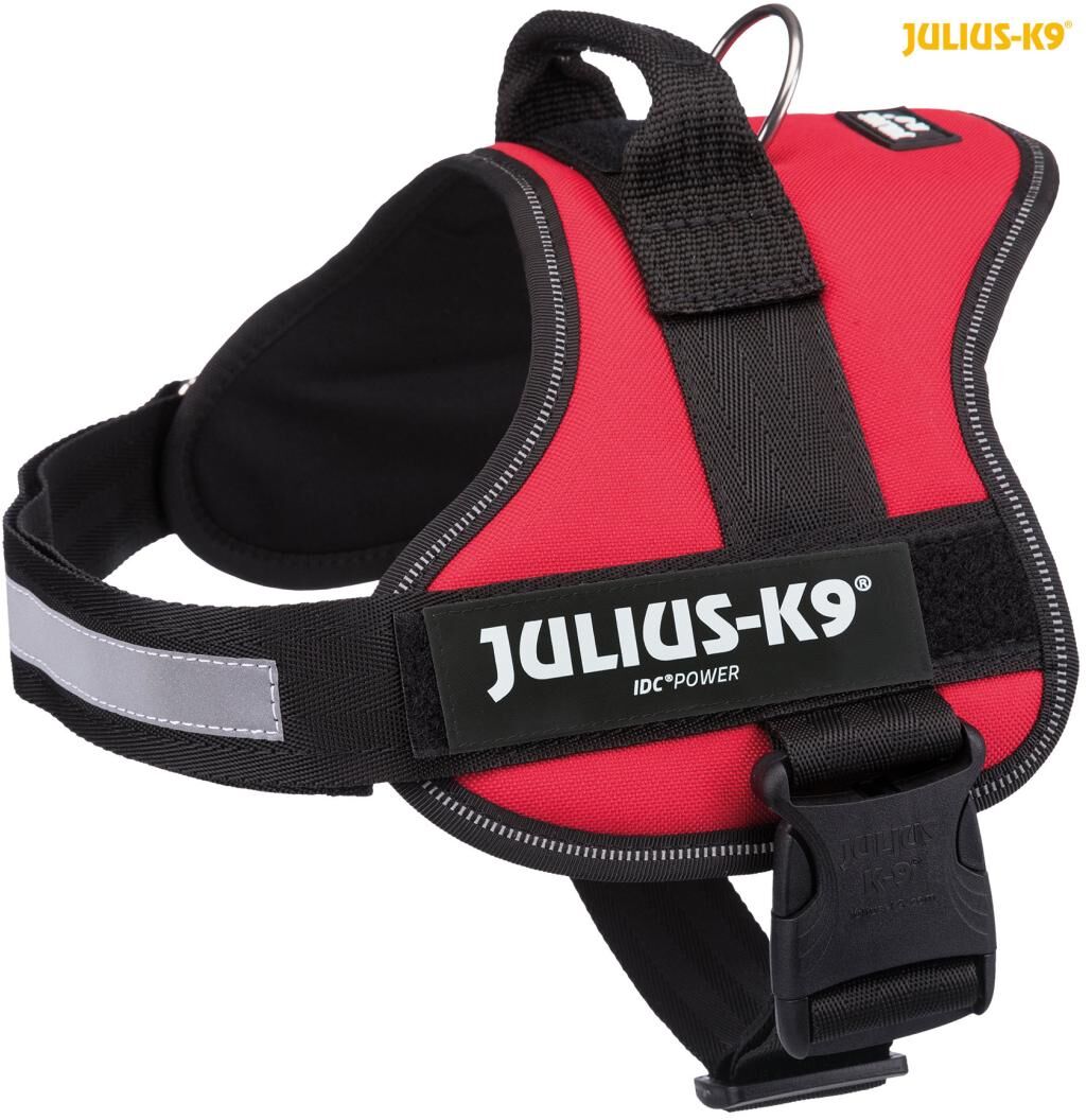 TRIXIE Julius-K9® IDC Powergeschirr®, M / 0: 58–76 cm / 40 mm, rot