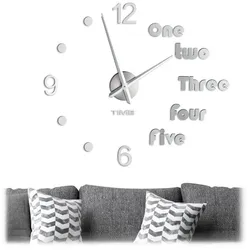 Relaxdays Wanduhr DIY Silber