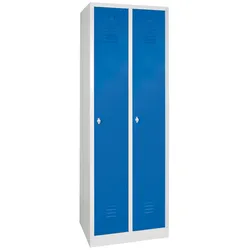 BRB 72661 Profi-Kleiderspind 180 x 60 x 50 cm - lichtgrau/blau