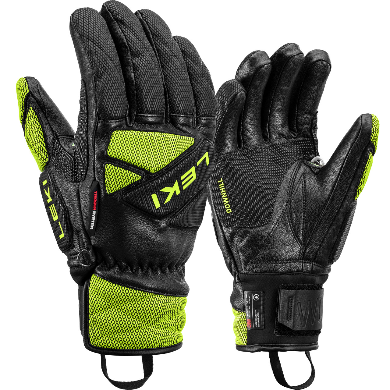 Leki Handschuh WCR VENOM DOWNHILL 3D black/ice lemon - 8,0