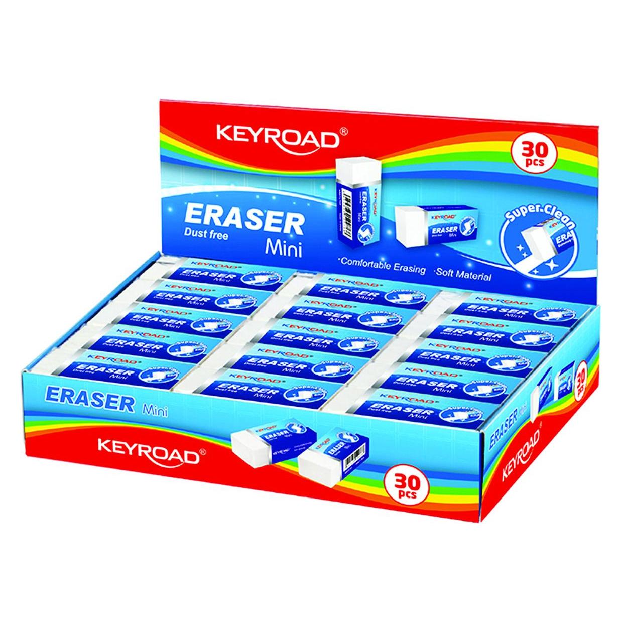 Keyroad Mini-universalradierer, 40x18x12 mm, im display verpackt, weiss (45650369)