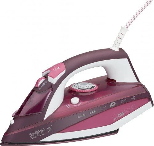 Clatronic DB 3705 Dampfbügeleisen Keramik-Bügelsohle 2600 W Rose
