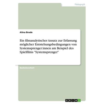 Ein filmanalytischer Ansatz zur Erfassung möglicher Entstehungsbedingungen von Systemsprenger:innen am Beispiel des Spielfilms 'Systemsprenger';