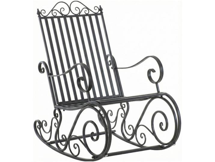CLP Gartenschaukelstuhl Metall Anthrazit, 56x94x90 cm, Gartenmöbel, Gartenliegen, Liegestühle