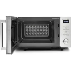 Caso Ceramic Gourmet Microwave Oven, Mikrowelle, Silber, Schwarz