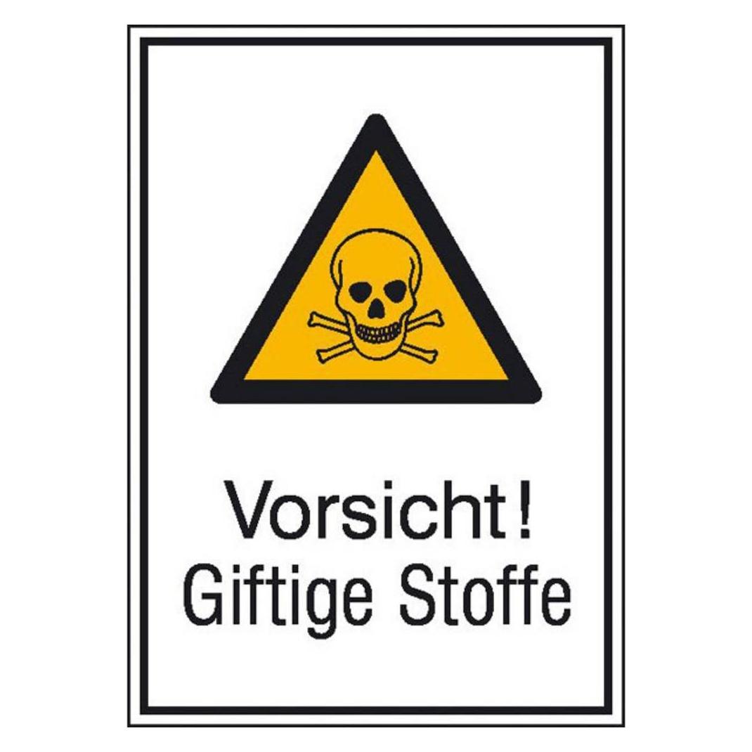 Wolk Warn-Kombischild Vorsicht! Giftige Stoffe Aluminium B x H 262 mm (11.0409)