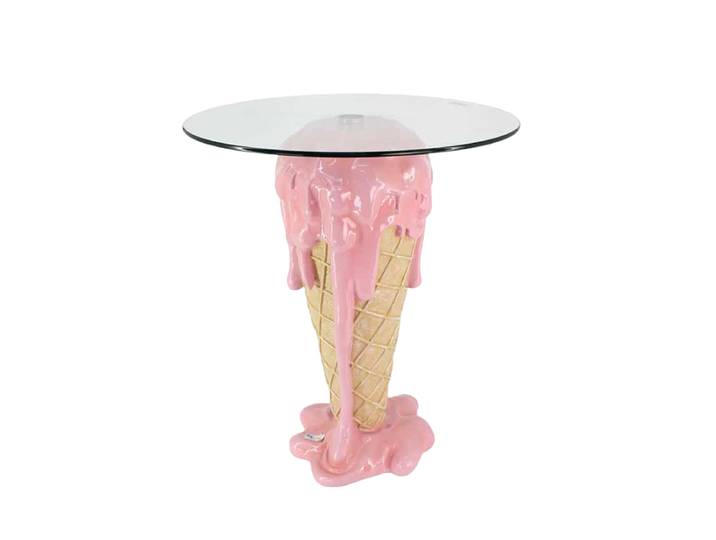 Design Bistrotisch „Ice Cream“ Beige, Rosa Invicta Interiors