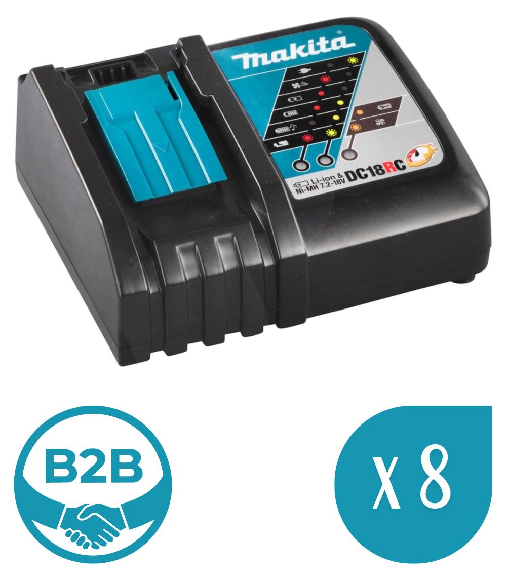 [B2B] Pack mit 8 Ladegeräte MAKITA DC18RC