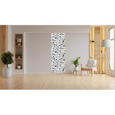 Wandsticker QUEENCE "Fahrzeuge", weiß, B:90cm H:250cm, Vinyl, Wandtattoos, DIY-Wandsticker zum Bemalen