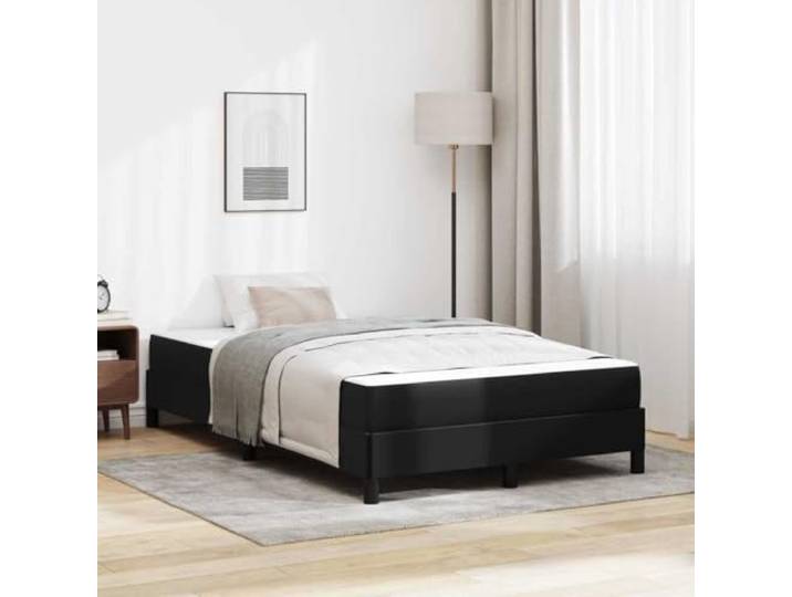 Stoffbezogenes Komfortbettgestell Schlafzimmer Multizonen Design Schwarz Bettgestell mit Matratze Schwarz 120x200 cm Stoff Lattenrost Taschenfederkern Komfort Doppelbett Schlafzimmer Möbel Modern