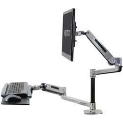 Ergotron WorkFit-LX Single Steh-Sitz Arbeitsplatz mit patentierter CF-Technologie für 1 Bildschirm bis 106,88 cm (42")