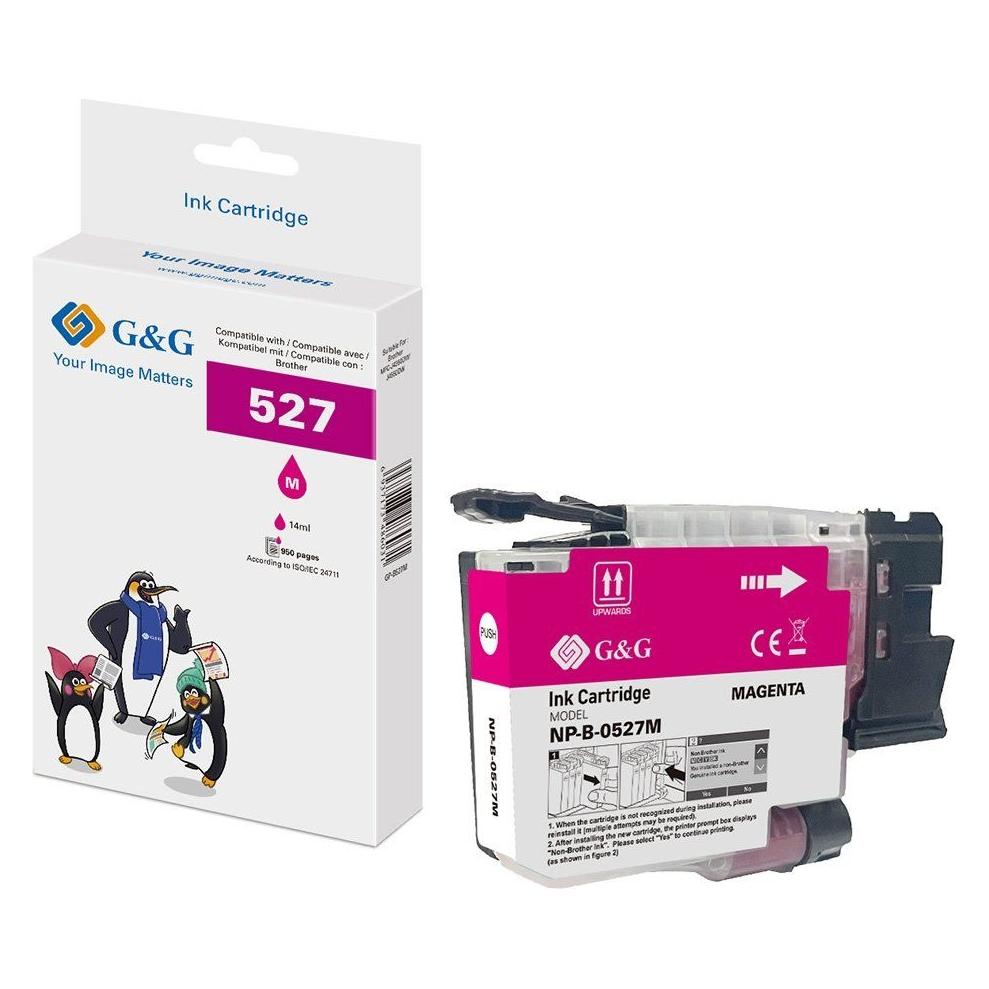 G&G Tinte kompatibel mit Brother LC527M(900 Seiten) Magenta (22059)