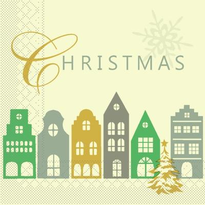Tissue Serviette Julika, 40x40 cm, 100 Stück - Mank - Weihnachtsserviette