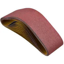 VEVOR Schleifbänder, 152 x 1219 mm Schleifpapier Bandschleifer 10 Stück 80er-Körnung, Gewebe-Schleifband aus Aluminiumoxid für Holzbearbeitung, Stahl, Aluminium, Nichteisenmetalle