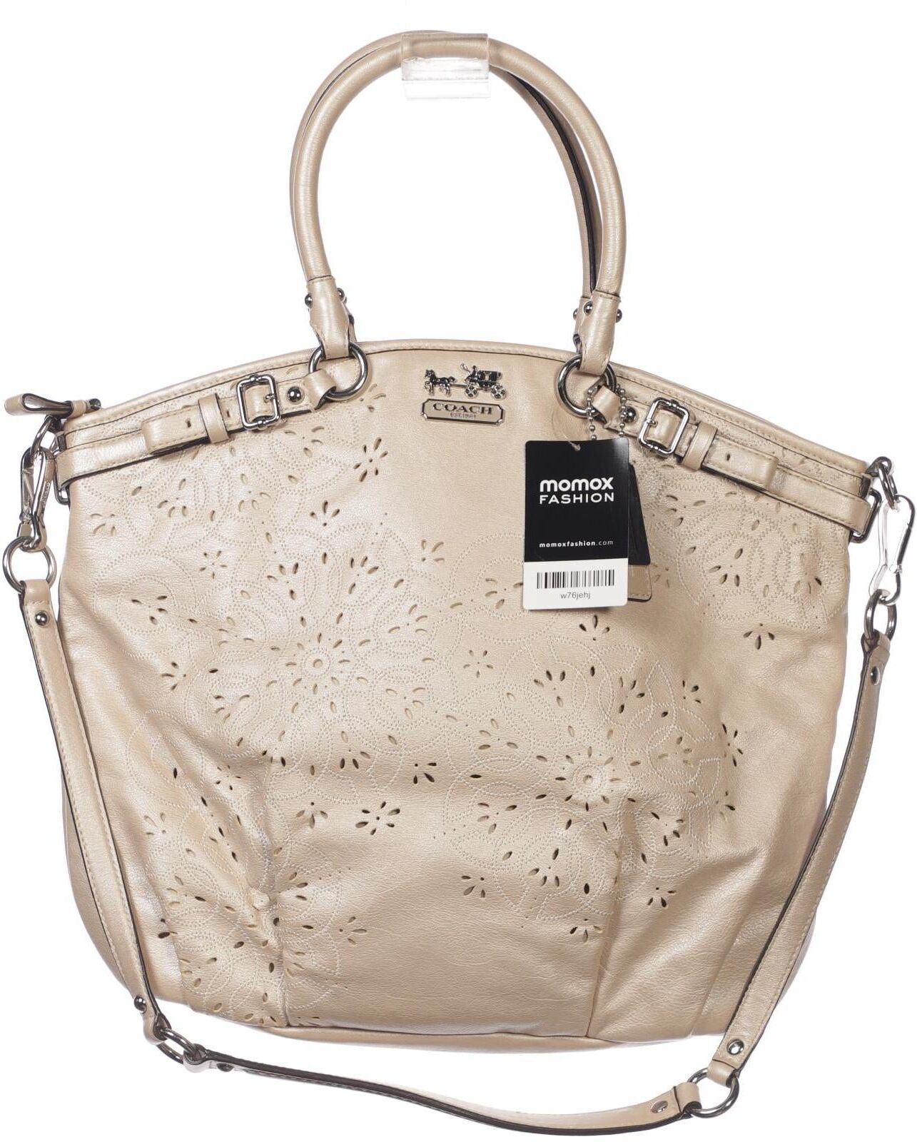 Coach Damen Handtasche gross Leder, Cremeweiß, Leder - Second Hand