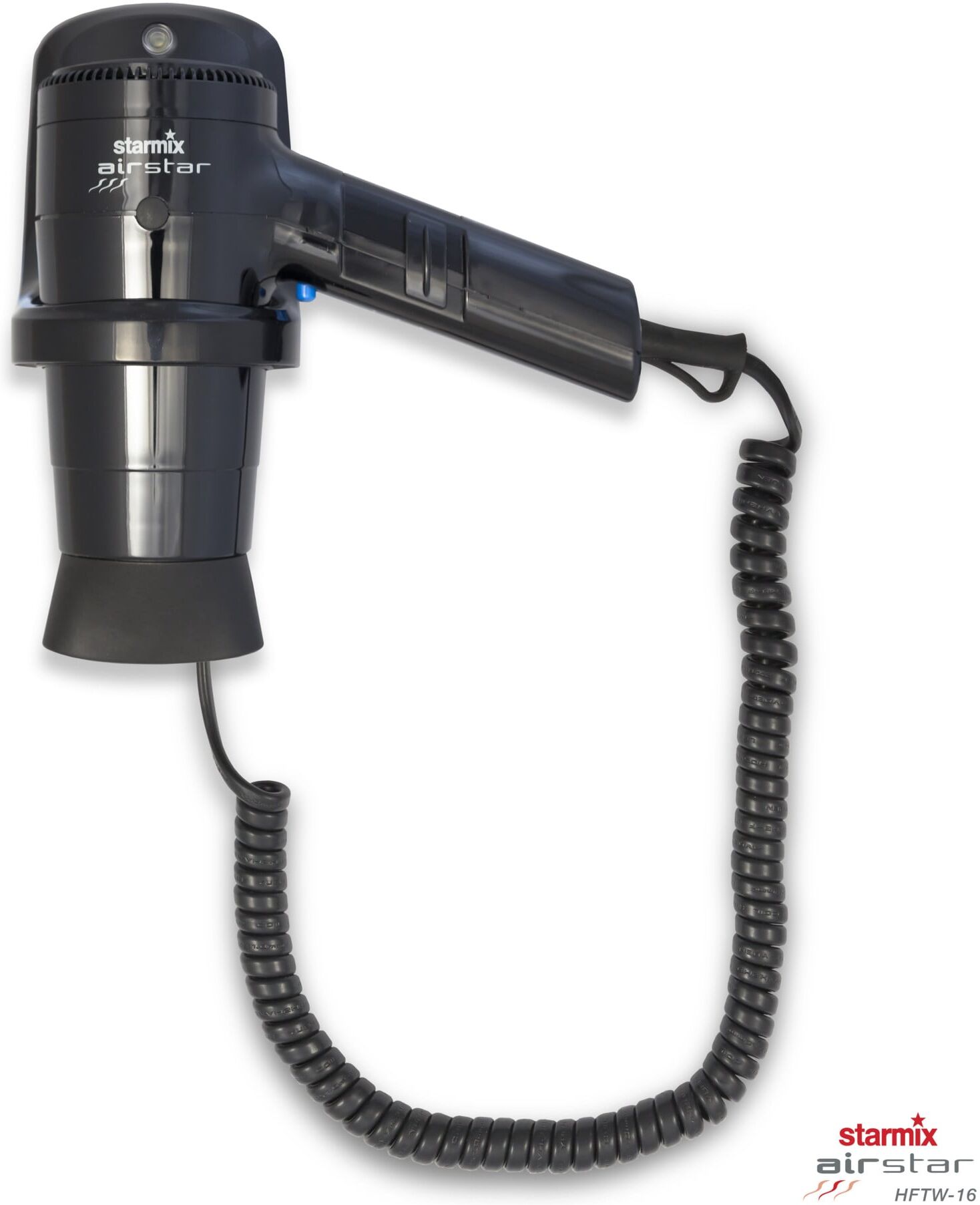 Starmix Hand-Haartrockner mit Wandhalter Kunststoff schwarz (012964)
