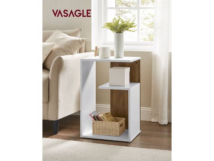VAsAGLE petite Table dAppoint Rangement Ouvert Étagère Utilisable Verticalement ou Horizontalement Moderne 30 x 40 x 60 cm